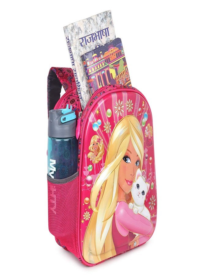 Stylbase Lightweight and Durable Waterproof 3D Cartoon Embossed School Bag for Kids, 12 Inches, Ideal for Students Up to Class 2 (barbie-lkg-pink) - Image 4